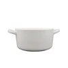 High Quality Double Ears White Ceramic Soup Bowl Cooking Pot For Dinner