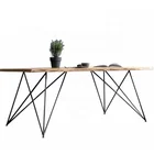 Nordic Style Hot Selling metal Wood Home Furniture Modern Solid Wood Office Table Fashion Wooden Table For Dining Room