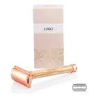 Razor Women's Shaving Razor Lady Reusable Pink Metal Shaving Safety Razor