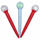 Promotional pen free Sample 3D liquid pen with floater Filled Plastic Floating ball pen with Custom Logo