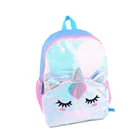 Plush Sequin Woman Girls Fashion Laptop Bag Travel School Animal Cat Cartoon Backpacks