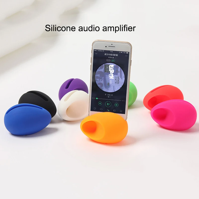 wholesale professional power amplifier egg holder silicone loudspeaker for phone - ANKUX.COM