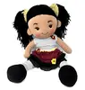 Customized 16 Inch Stuffed Plush Fabric African Black Girl Rag Doll