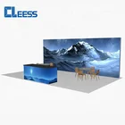 Easy Setup Portable Tension Fabric Trade Show Seg Pop Up Illuminated Back Wall 10x20