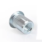 low moq flange head knurled body rivet nut column stripe carbon steel AVK blind rivet nuts