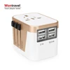 Wontravel quick charge universal ac adapter travel adaptor power charger multi plug socket