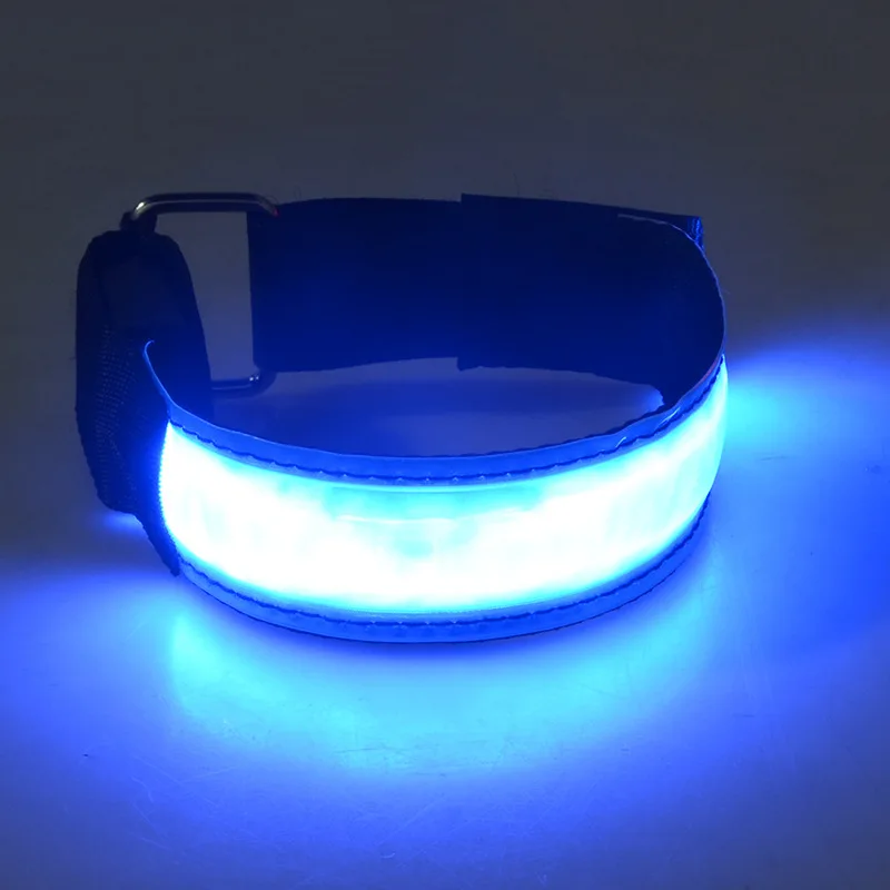 Hand Strap Wristband LED Safety Reflective Light Shine Flash Glowing Luminous Armband Arm Belt Band Wrist Support