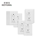 Keygma 15 amp tr gfci receptacle cover wall outlet usa