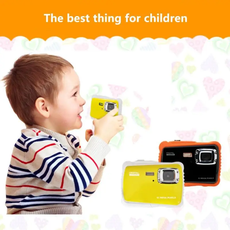 Cartton Mini 2.0inch Kids Digital Camera 12MP HD 720P Waterproof Portable Camcorder Video Recorder Built-in Microphone Gift New