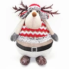 Novelty Christmas Reindeer Fabric Doll Plush Xmas Home Decoration