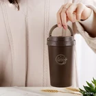 Coffee 400ml The Newest Eco Friendly Reusable Coffee Grinds Double Wall Coffee Cup Insulation Mug With Handle