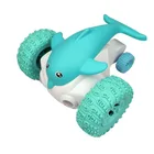 Car Car Car Toy 2.4G Dolphin Stunt Rolling Dump Car Toy Children's Remote Control Car With Light Music