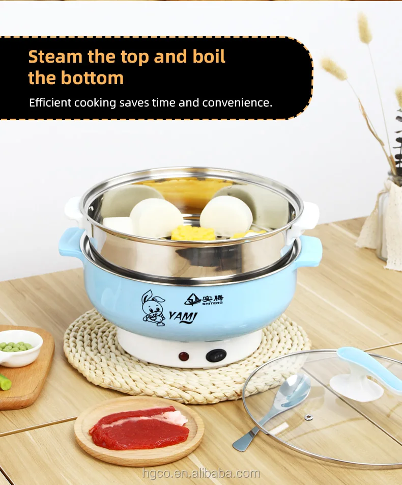 Portable 20cm/22cm/24cm/26cm Electric hot pot / Electric cooking pot / Shabu pot for takeaway