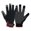 PRI black warm touch screen gloves work microfiber multipurpose foam inner fitness mechanic gloves safe