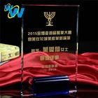 ONEWAY Cheap blank laser engraving crystal glass award trophy plaque trophy