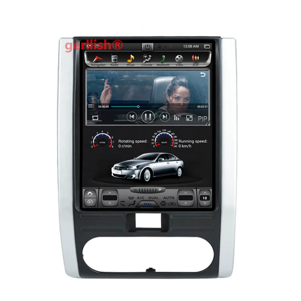 Vertical Screen Android Tesla Style Car Stereo Dvd Multimedia