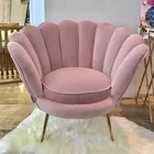 Metal Chair Import Chairs 2020 New Design Metal Modern Blue Fabric Arm Accent Sofa Chair