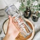 Clear Tumbler Clear Acrylic Skinny Double Wall Tumbler 16 Oz With Straw
