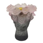 Arabian Burner 2020 Hot Sale Arabian Multi-color Rose Flower-shaped Liuli Crystal Incense Burner For Wedding Decoration