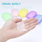 Skin Care 20pcs Portable Outdoor Travel Soap Paper Washing Hand Bath Clean Scented Slice Sheets Disposable Boxes Mini