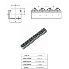 STE-28C Steel flow rail black PP wheel sliding roller track conveyor