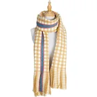 2020 Winter plaid and mashup strips novel ladies scarves with tassel