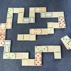 Wood Domino Domino WAFFLE GAMES Premium Solid Wood Colorful Double 6 Giant Domino Set With Durable Carrying Case