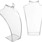 Acrylic necklaces and earrings are displayed in a 3D chest bracket