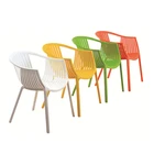 Chair Chair Plastic Chairs Garden Outdoor Modern Garden Rattan Stackable PP Plastic Garden Canteen Chair Furniture