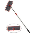 Low Price Long Handle 123*8CM OEM Window Ceiling Car Cleaning Flat Microfiber Mop Made In China