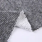 chenille loop 100% polyester black french stretch terry cloth fabric roll