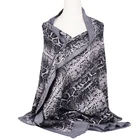 mid-weight python ladies scarf snake print women neck scarf with cashmere feeling