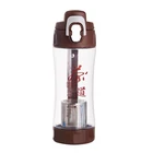 600 ml OEM Plastic Green Tea Infuser Water Bottle Removable Bottom Bottle with Filter to Alkaline water