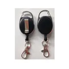 L465 Retractable Keychain Stainless Steel Telescopic Wire Rope Spring Key Chain Ring