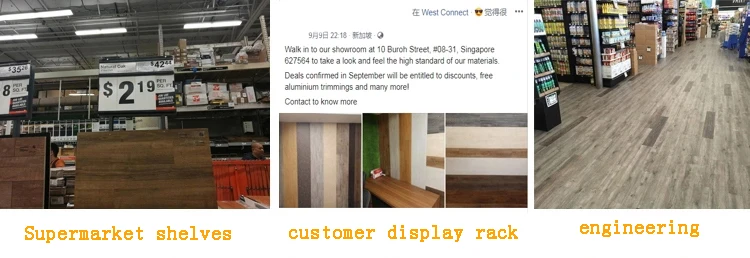 luxury cheap pvc click floor