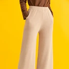 New autumn and winter knit high waist loose hang feeling casual pants wide leg pants for women