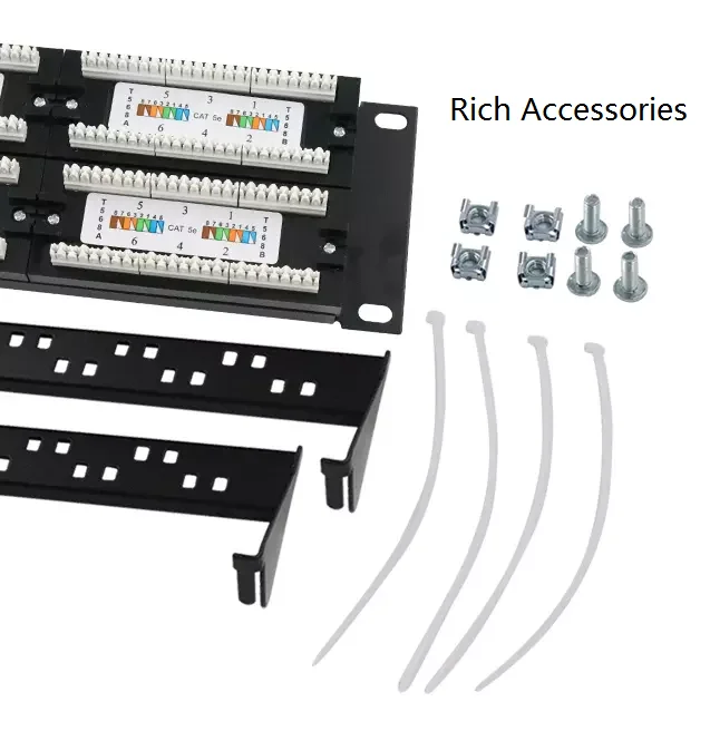 Unshielded Modular Patch Panel Utp Cat6 2u 48 Ports Network Cabling