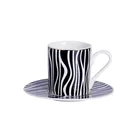 Wholesale reusable demitasse cup modern turkish black and white coffee cup