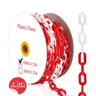 China Products heavy duty red and white 8mm plastic chain