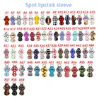 Wholesale Personalized custom monogram Leopard Lilly multi-design Neoprene Lipstick Cover Keychain