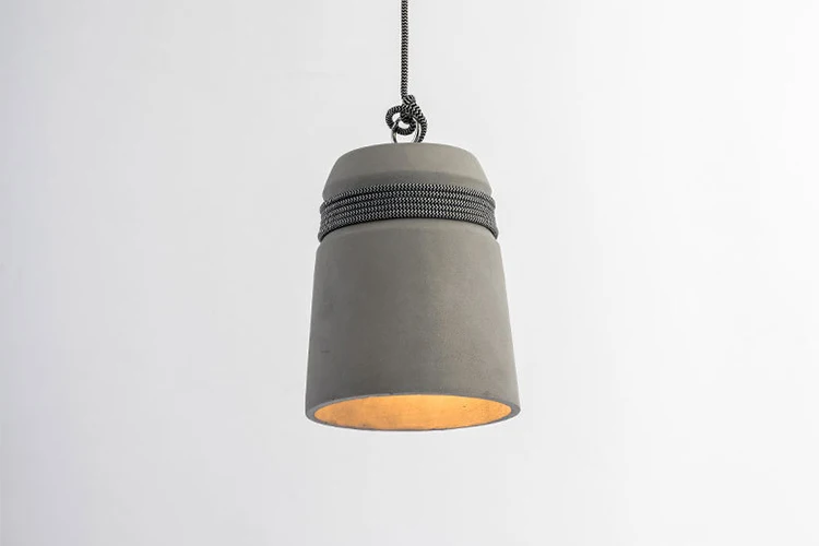 Cement industrial loft concrete chandelier bar modern pendant light