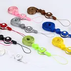 Wholesale Mobile Phone Straps Custom Branded Logo Polyester Printed Fancy Sling Telephone Neck Lanyard for Work ID Card