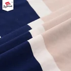 Online shopping comfortable weft plain dyed mesh knit striped fabric for suit