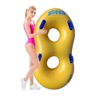 custom pool float figure 8 water park double tube for inflatable pool float swimming