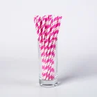 Party Party Christmas Decoration Biodegradable Striped Paper Straws