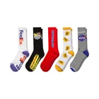 OEM personalized logo custom design pattern white black colorful men tube cotton fashion socks sox crew dress socks stock lot