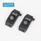 multi tools buckle for paracord bracelet with clock whistle mini compass glass break