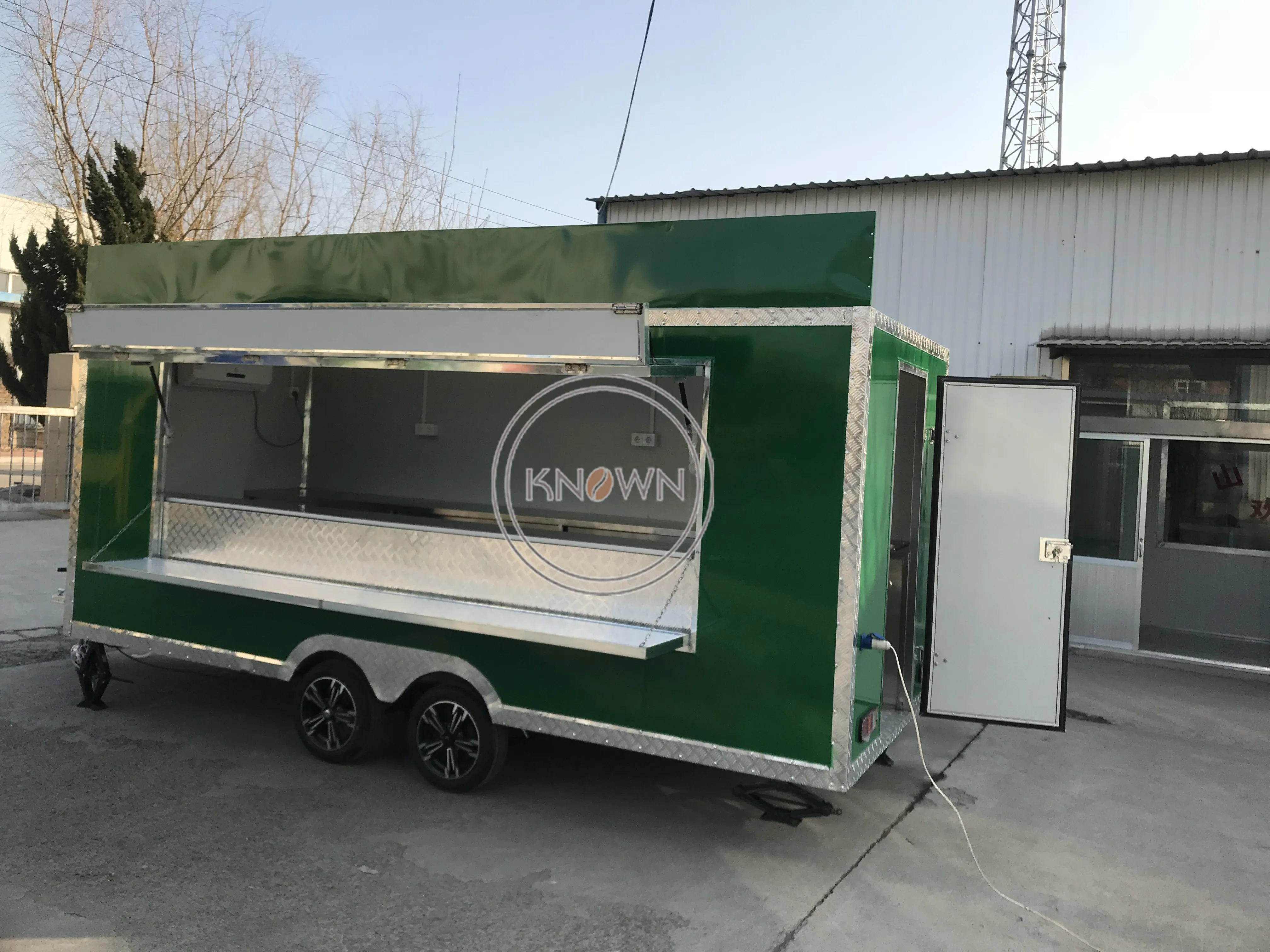 气流食品车拖车定制冰箱移动咖啡快餐车出售