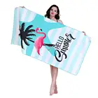 Wholesale Promotional Portable Quality 100% Cotton Velour Digital Printed Custom Beach Towel