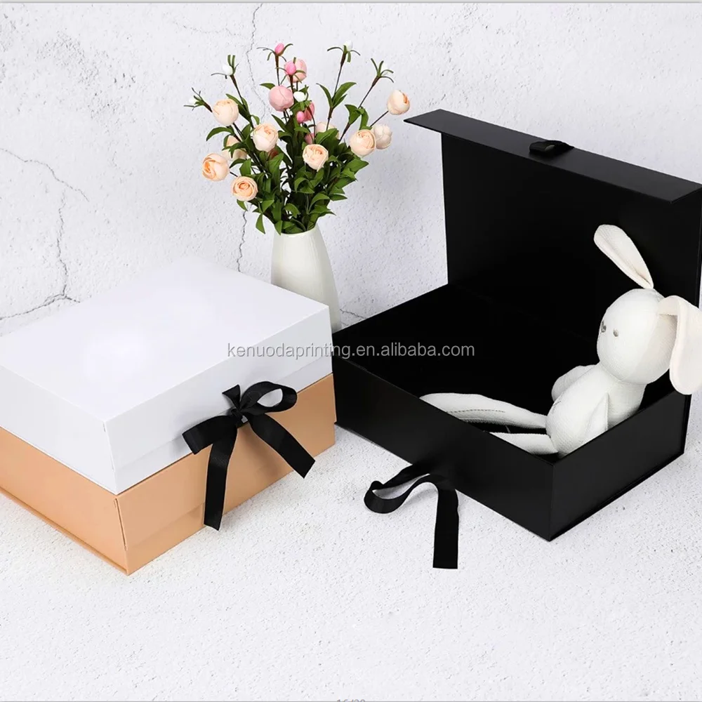 luxury rigid paperboard magnetic custom gift boxes